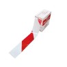 waarschuwingsband rood / wit - 80 mm x 500mtr.