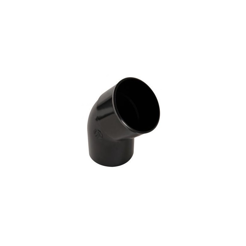 Nicoll PVC-Ti bocht 45 graden mof-spie zwart Ø80