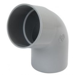 Nicoll PVC-Ti bocht 67,5 graden mof-spie lichtgrijs Ø80