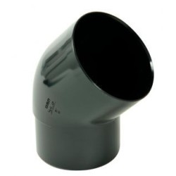 Nicoll PVC-Ti bocht 45 graden mof-vse zwart Ø80