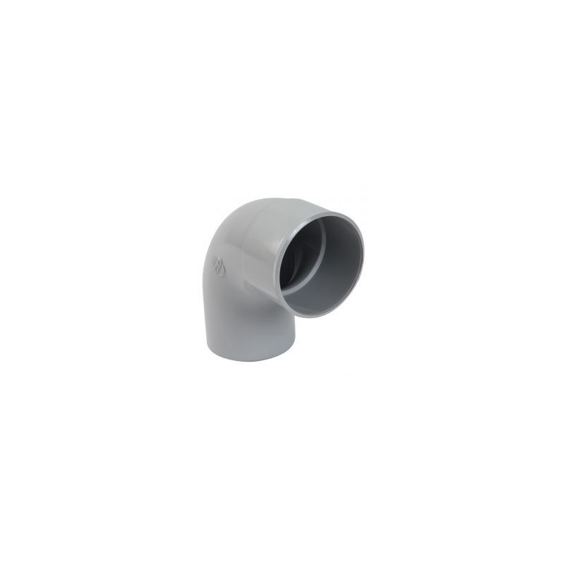 Nicoll PVC-Ti bocht 87,5 graden mof-spie lichtgrijs Ø100