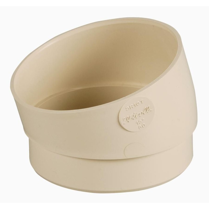 Nicoll PVC-Ti bocht 15 graden mof-spie beige Ø80