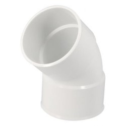 Nicoll PVC-Ti bocht 45 graden mof-mof wit Ø100