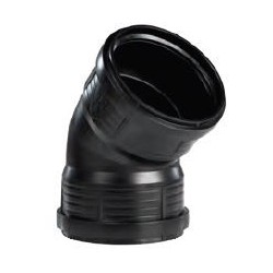 Pipelife Master3+ geluidsarm bocht 50 45gr 2xm Zwart