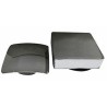 Wiesbaden knop/plug chroom vierkant