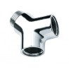 BONFIX Draad messing Y-stuk 1/2" bu x bi x bu verchroomd