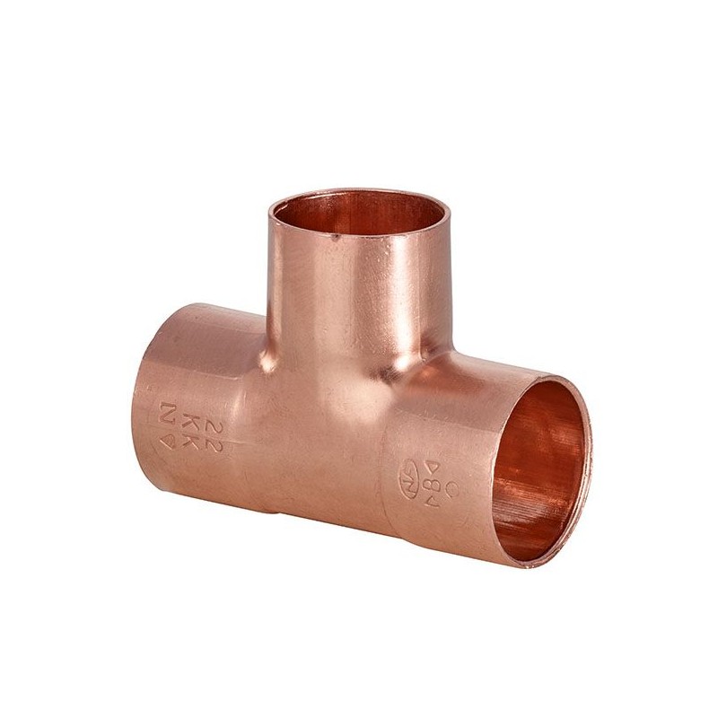 roodkoperen soldeer T-stuk 36 mm