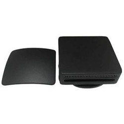Wiesbaden knop/plug mat-zwart vierkant