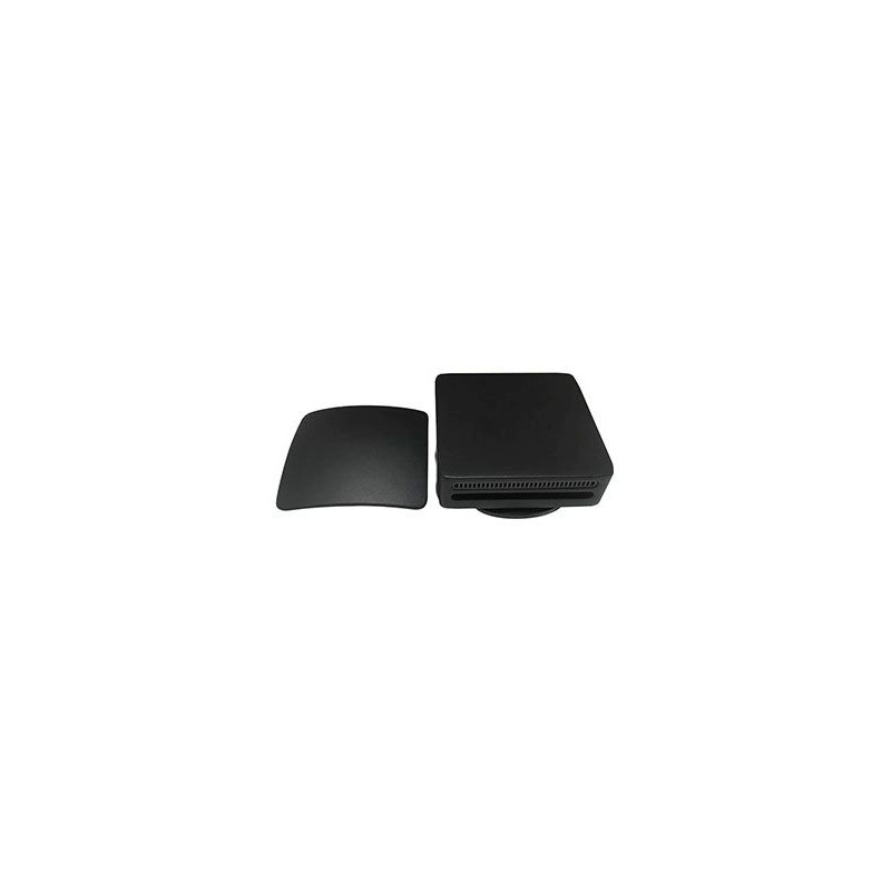 Wiesbaden knop/plug mat-zwart vierkant