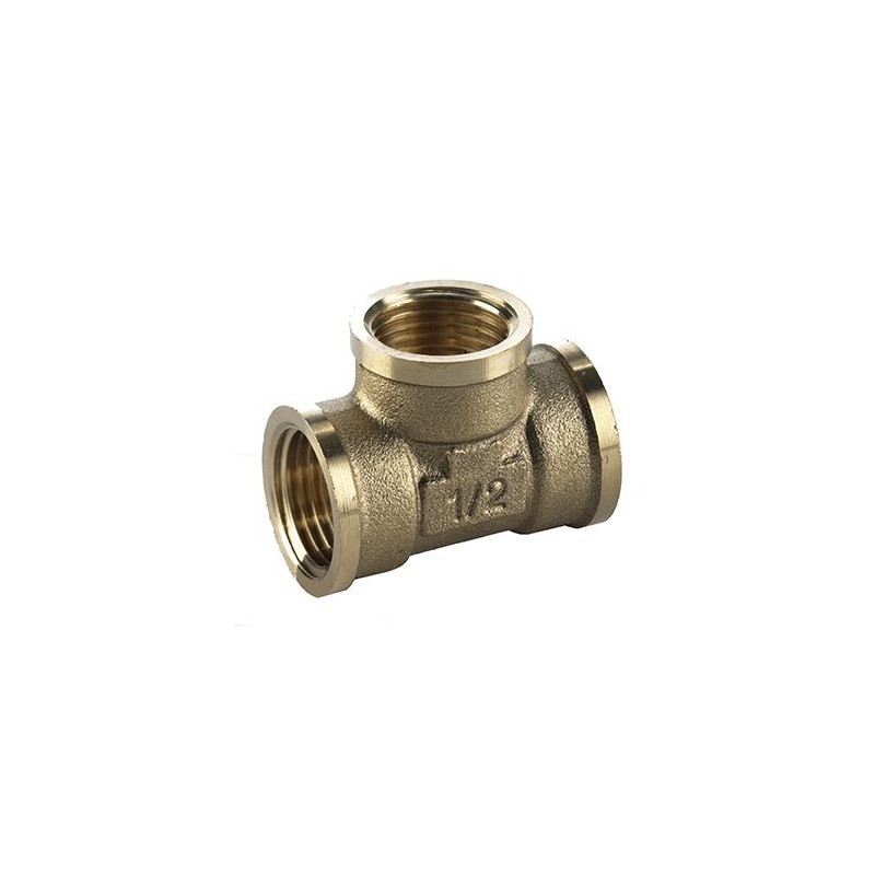 BPE messing T-stuk 3 x bi.dr.  5/4"
