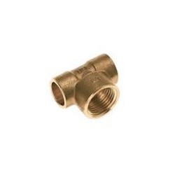 BONFIX Soldeer messing T-stuk 15 x 1/2" bi.dr. x 15 mm