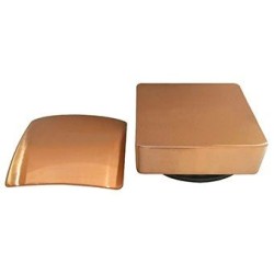 Wiesbaden knop/plug geborsteld koper vierkant