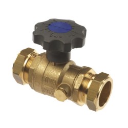 BONFIX Kogelstopkraan 35 x 35 mm knel met aftapgelegenheid