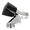 BONFIX wasmachinekraan 1/2" x 3/4" zwarte knop - met keerklep