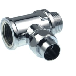 chroom kraan T-stuk 1/2x15 mm