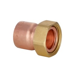 roodkoperen soldeer 2 delige koppeling 14 x 3/8"