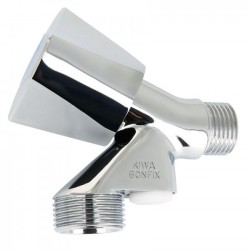 BONFIX wasmachinekraan 1/2" x 3/4" chromen knop - met keerklep