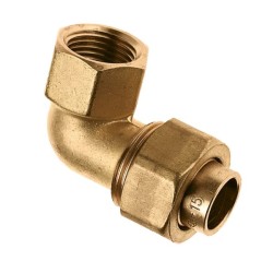 BONFIX Soldeer messing 3-delige kniekoppeling 3/4" bi. x kop. 22 mm