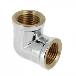 BONFIX Draad messing kniekoppeling 1/2" bi.dr. chroom