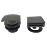 Wiesbaden knop/plug gunmetal vierkant