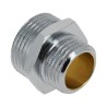 BONFIX Draad messing verloopnippel 1/2" x 3/8" bu.dr. verchroomd