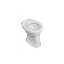 Wiesbaden Toiletpot verhoogd +6 staand AO 46 x 46 cm. glans wit