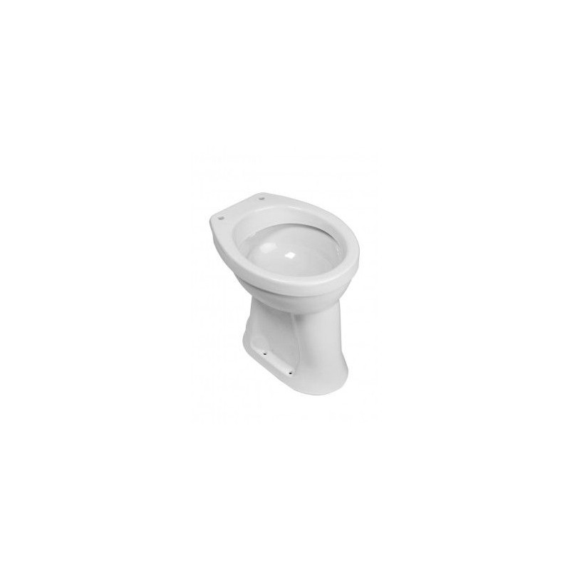 Wiesbaden Toiletpot verhoogd +6 staand AO 46 x 46 cm. glans wit