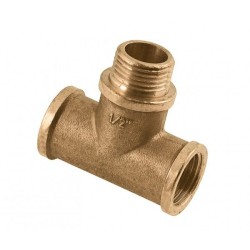 BONFIX Draad messing T-stuk 1" bi. x 1" bu. x 1" bi.