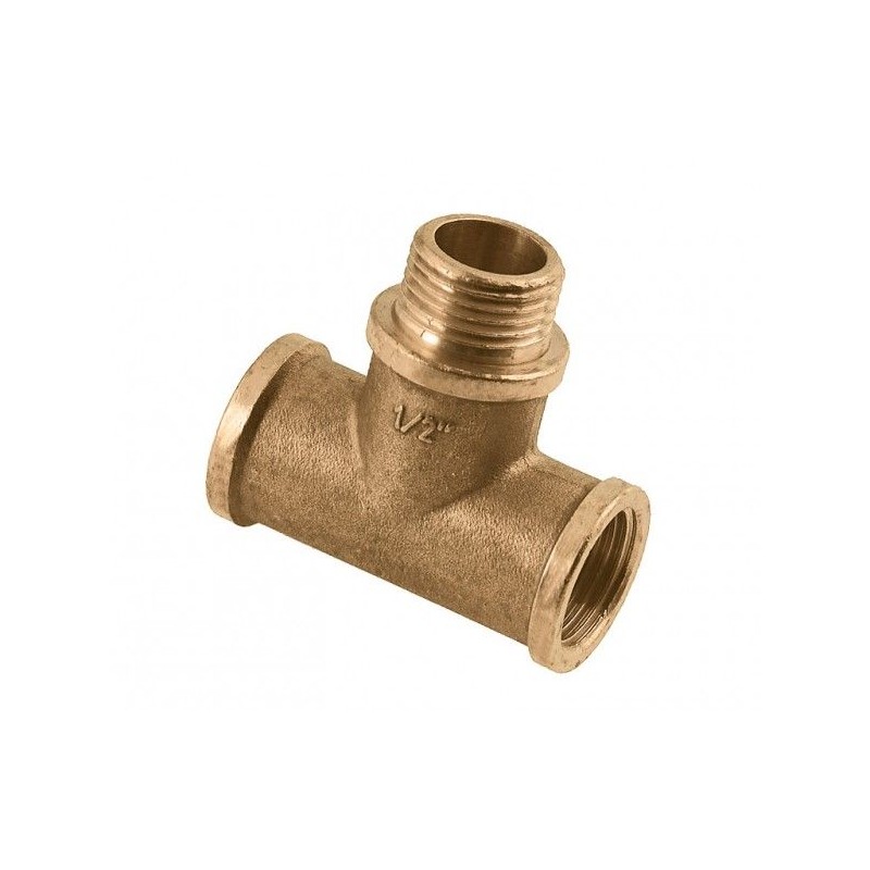 BONFIX Draad messing T-stuk 1" bi. x 1" bu. x 1" bi.