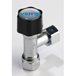 VSH hoekstopkraan vernikkeld 3/8" x 12mm knel