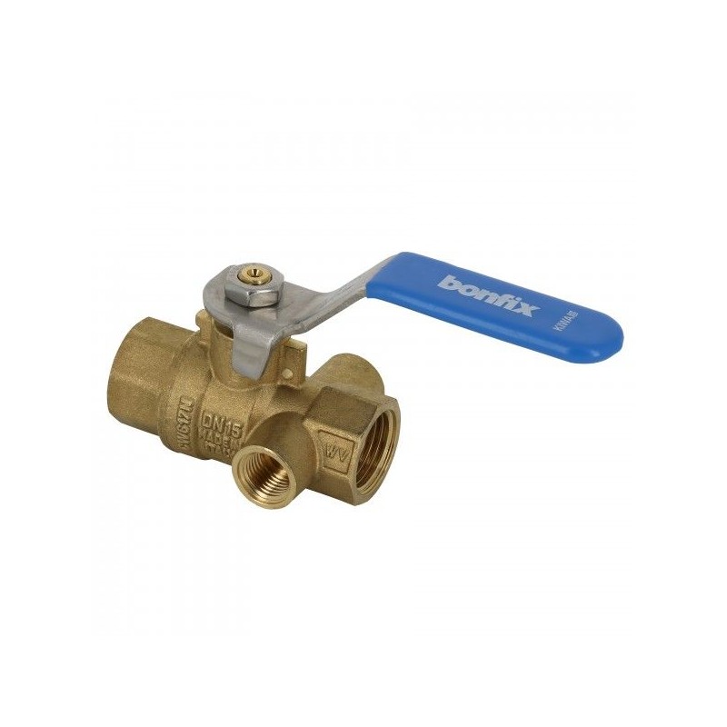 BONFIX Kogelstopkraan 1/2" x 1/2" bi.dr. met aftapgelegenheid