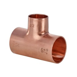 roodkoperen soldeer T-stuk 108 x 76 x 108 mm