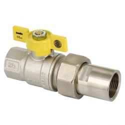 BONFIX Gaskraan draad verchroomd RP 1" bi. x koppeling RP 1" bi.