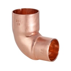 roodkoperen soldeer verloopknie 22 x 18 mm