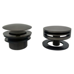 Caral afbouwdeel rond badafvoer met overloop en vulfunctie gunmetal