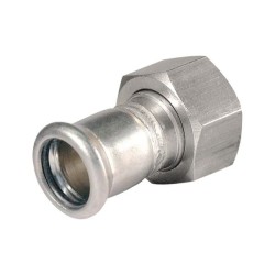 BONFIX M-press RVS-water 2-del. koppeling 2 3/8" bi x 54 mm RVS wartel