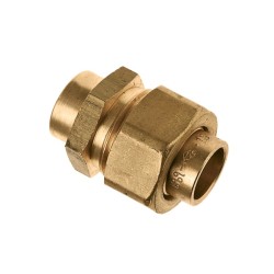 BONFIX Soldeer messing 3-delige sok 15 mm x koppeling 15 mm