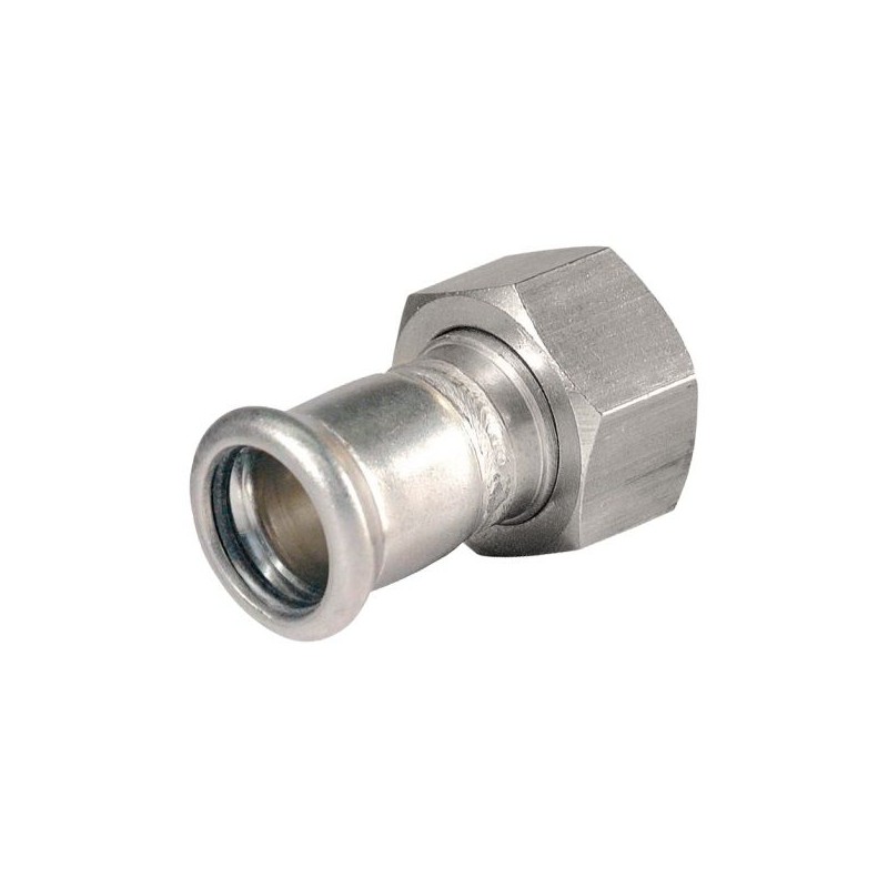BONFIX M-press RVS-water 2-del. koppeling 1 1/2" bi x 35 mm RVS wartel