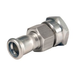 BONFIX M-press RVS-water 3-del. koppeling vlakdichtend 1/2" bi. x 15mm