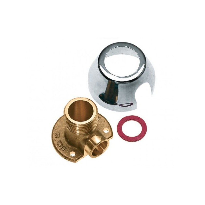 BONFIX Soldeer messing muurplaat + rozet 3/4" x 15 mm