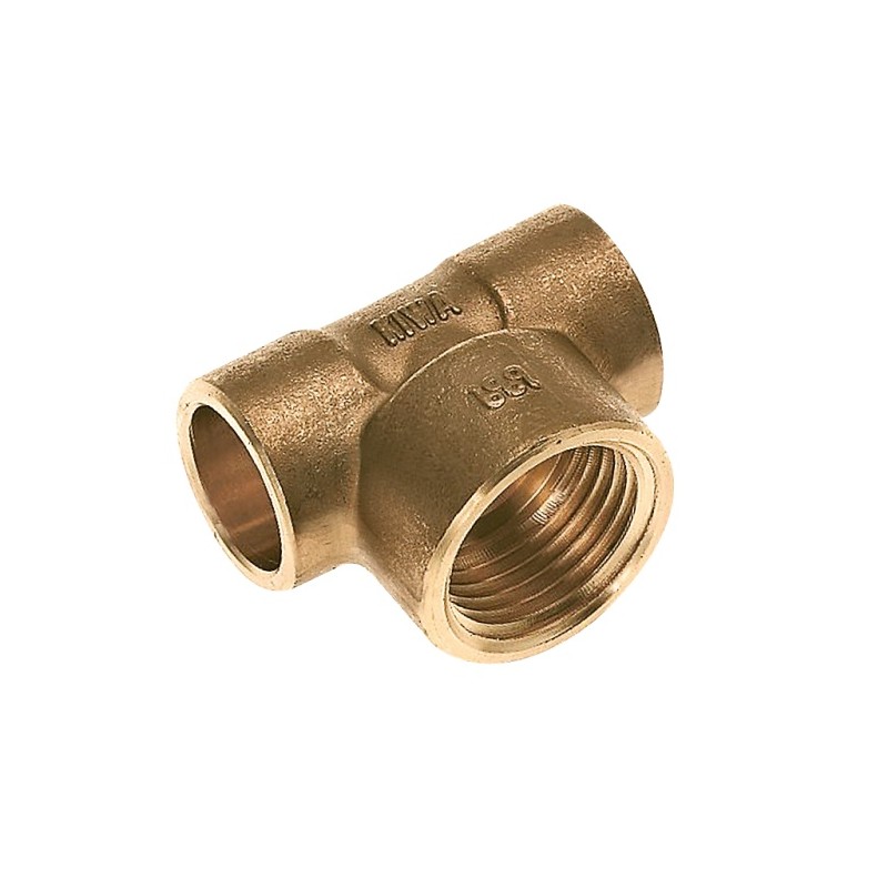 BONFIX Soldeer messing T-stuk 28 x 1" bi.dr. x 28 mm