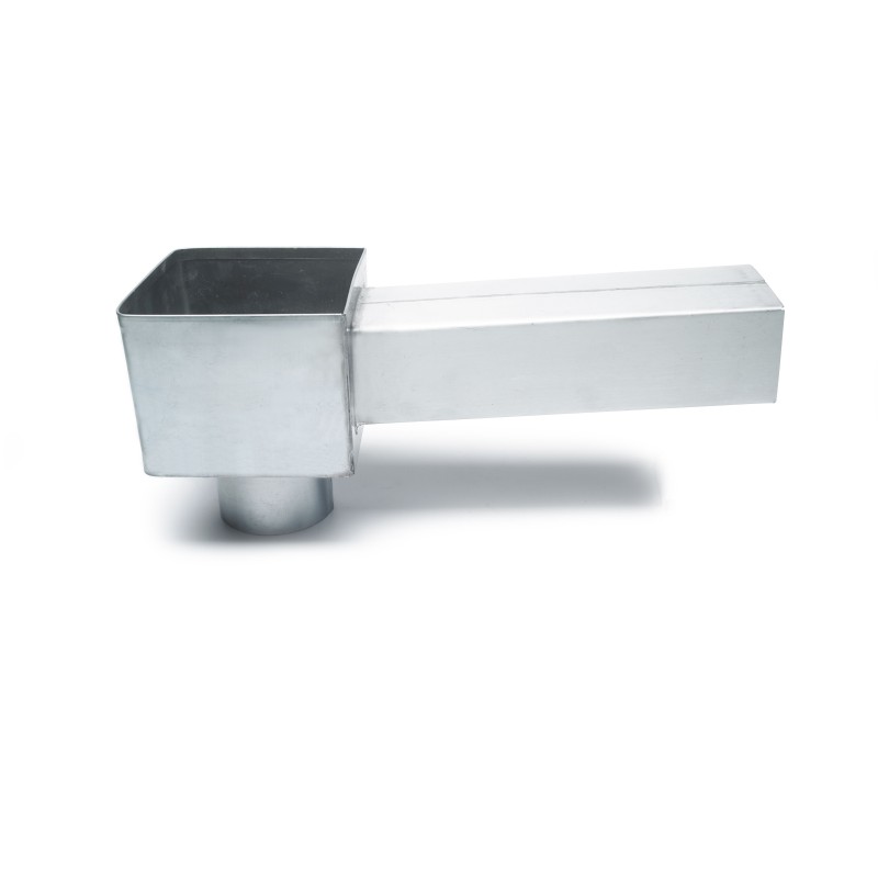 RHEINZINK Uitloop-vergaarbak combi 80mm - walsblank
