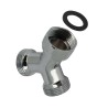 BONFIX Draad messing Y-stuk 3/4" bu x swifel-moer x bu verchroomd