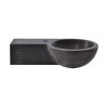 Raw fontein links rond 40x23x10 cm hardsteen gezoet