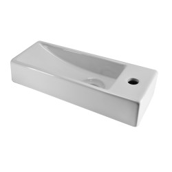 Trim mini fontein rechts 38 x 14 x 8 cm keramiek glans wit
