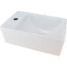 Rhea XXS fontein links 30,5 x 18 x 11 cm keramiek glans wit