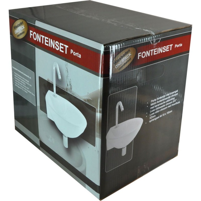 one-Pack Porta fontein + Metro kraan