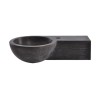 Raw fontein rechts rond 40x23x10 cm hardsteen gezoet