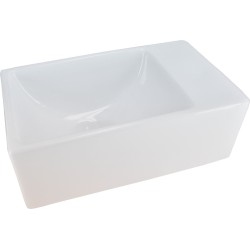 Rhea XXS fontein zonder kraangat 30,5 x 18 x 11 cm keramiek glans wit