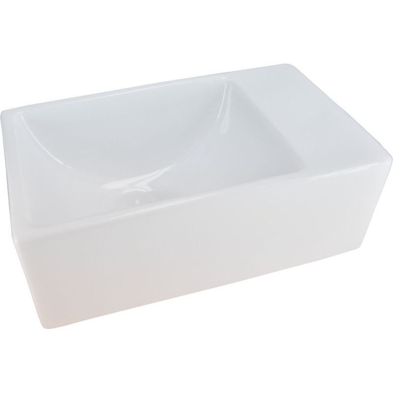 Rhea XXS fontein zonder kraangat 30,5 x 18 x 11 cm keramiek glans wit